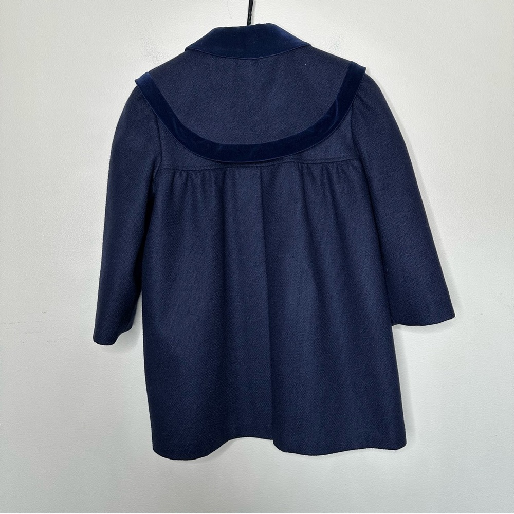 Vintage Skyline Wool & Velvet Coat and Hat Girls - Picture 3 of 10